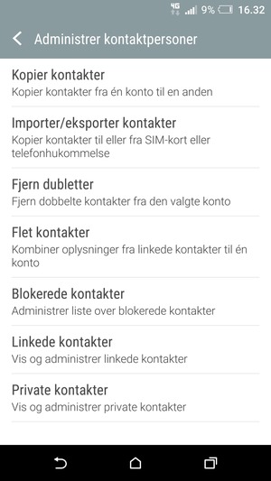 Vælg Importer/eksporter kontakter