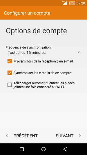 Sélectionnez SUIVANT