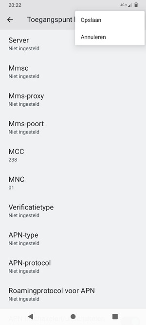Selecteer Opslaan