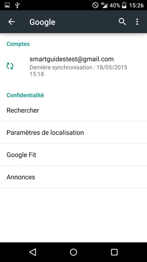 Sélectionnez votre compte