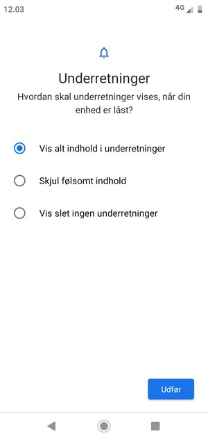 Vælg din foretrukne mulighed og vælg Udfør