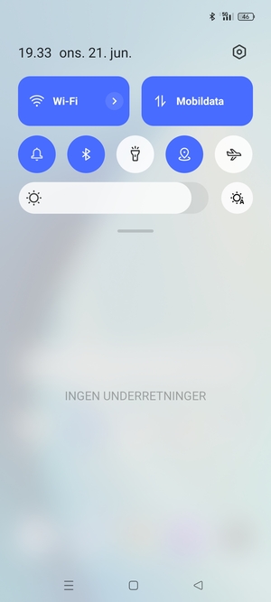Aktiver topmenuen igen