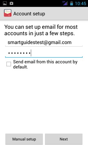 Enter your Gmail or Hotmail address and Password. Select Next