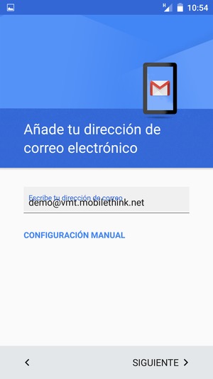 Introduzca su Dirección de correo electrónico y seleccione SIGUIENTE