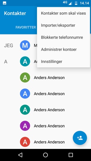 Velg Importer/eksporter