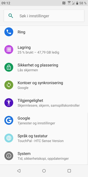 Bla til og velg Sikkerhet og plassering