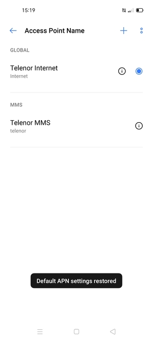 Select New APN