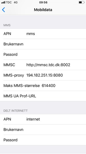 Skriv inn MMS-informasjon