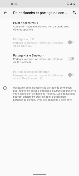 Sélectionnez Point d'accès Wi-Fi