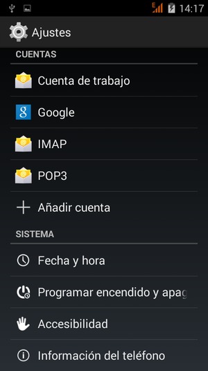 Desplácese y seleccione Información del teléfono