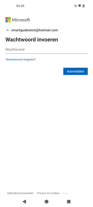 Voer uw wachtwoord in en selecteer Aanmelden