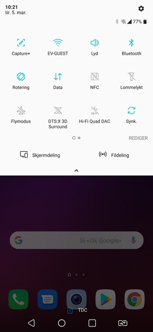 Slå av Wi-Fi og Bluetooth