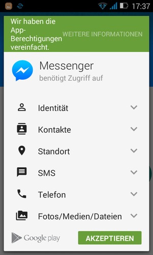 Wählen Sie AKZEPTIEREN