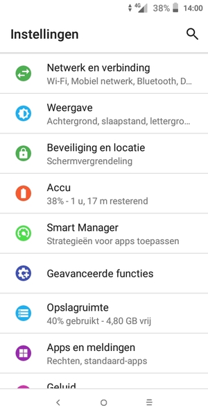 Selecteer Beveiliging en locatie