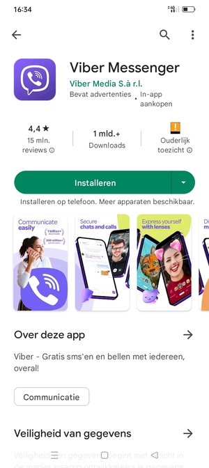 Selecteer Installeren