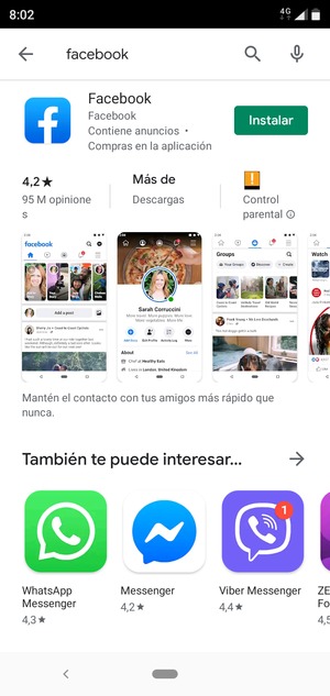 Seleccione la aplicación