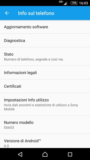 Seleziona Aggiornamento software