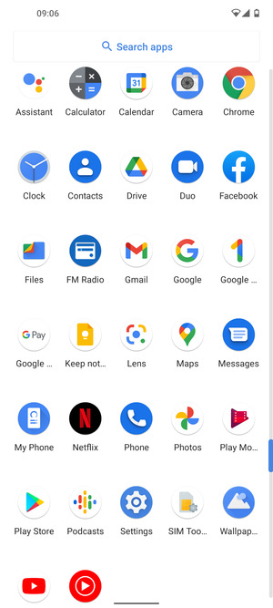 Scroll to and select Settings