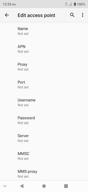 Enter Internet information