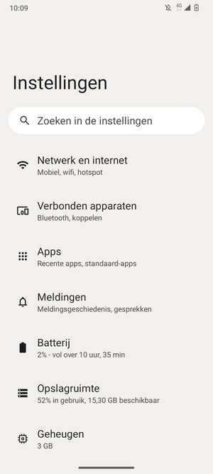 Selecteer Netwerk en internet