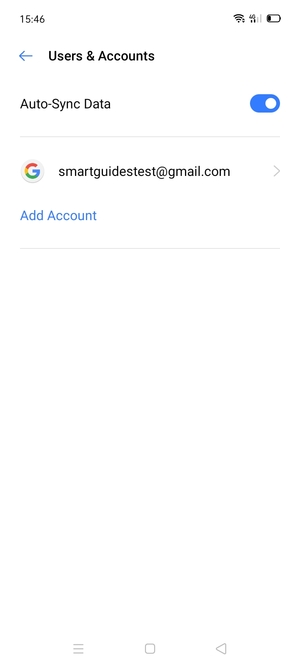 Select your Google account
