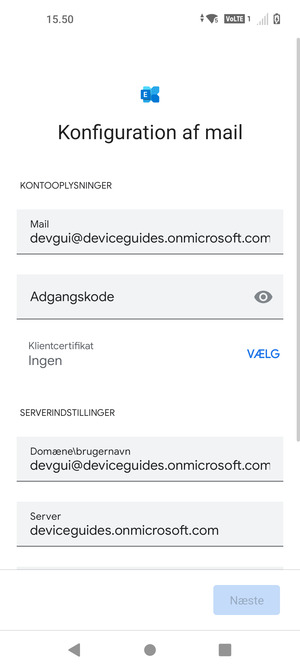 Indtast din adgangskode