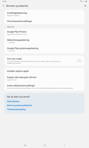 Velg Andre sikkerhetsinnstillinger