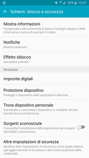 Scorri e seleziona Altre impostazioni di sicurezza