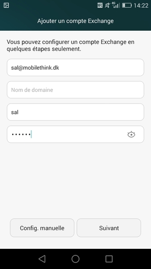Saisissez votre adresse e-mail, votre nom d'utilisateur et votre mot de passe. Sélectionnez Suivant