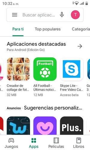 Select the search bar