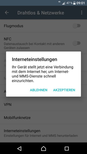 Wählen Sie AKZEPTIEREN