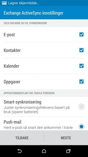 Velg NESTE