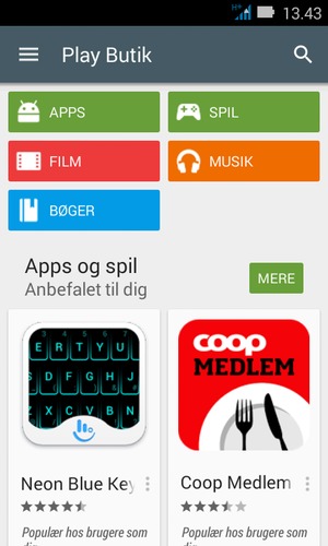 Vælg Søg-knappen