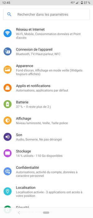 Sélectionnez Réseau et Internet