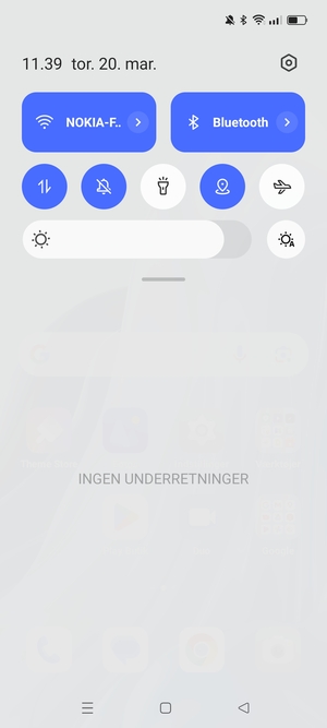 Aktiver topmenuen igen