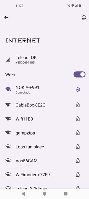 Ahora está conectado a la red Wi-Fi
