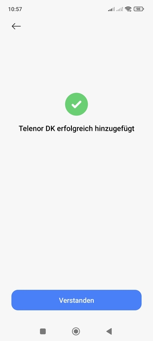 Wählen Sie Verstanden