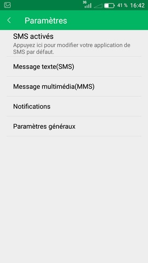 Sélectionnez Message texte(SMS)