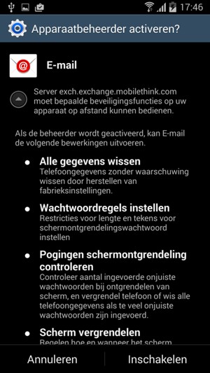 Selecteer Inschakelen