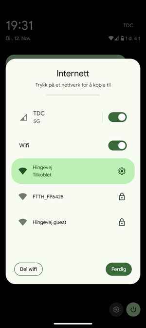 Slå av Wifi
