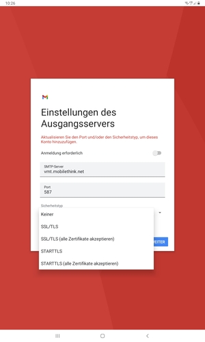 Wählen Sie Keiner