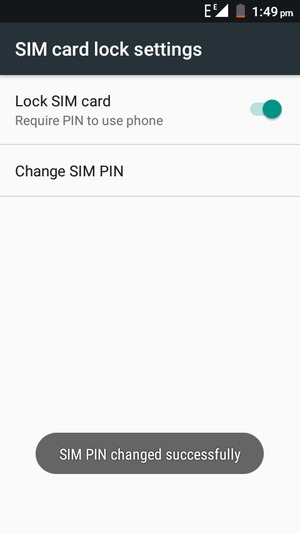 Your SIM PIN has been changed