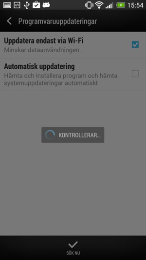 Vänta på att sökningen avslutas