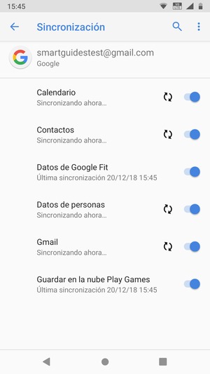 Su información será sincronizada