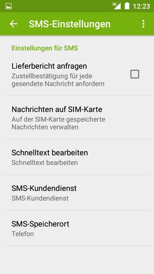 Wählen Sie SMS-Kundendienst