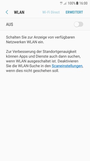 Schalten Sie WLAN ein