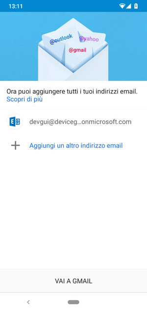 Seleziona VAI A GMAIL
