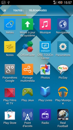 Faites défiler et sélectionnez Paramètres