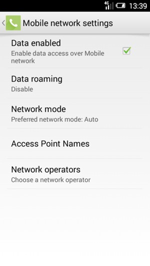 Select Network mode