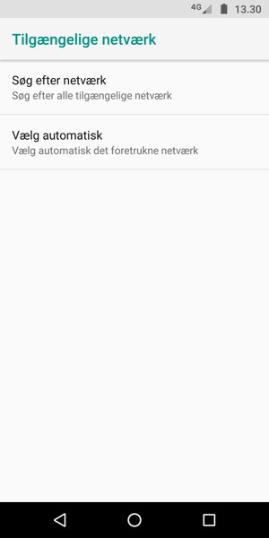 Vælg Søg efter netværk